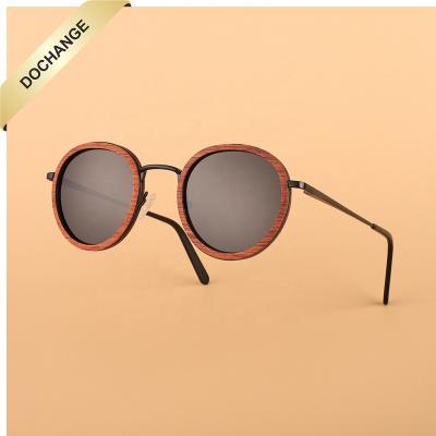 China 2022 Custom Logo Fashion Mirror OEM Spring Frame Sunglasses Metal Wood Temples Sunglasses Eco-friendly Titanium Bamboo Eyewear Arms for sale