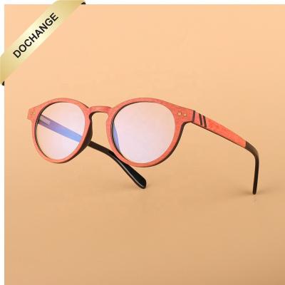 China 2022 Handmade Round Recycled Wood Frame Optical Frame Eco - Friendly Bamboo Eyewear For Women Men for sale