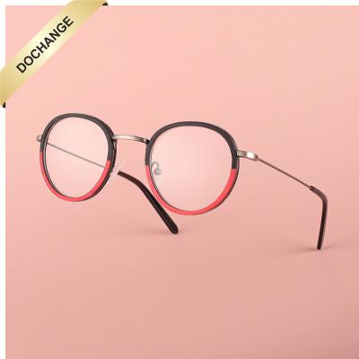 China 2022 Custom Logo Fashion Mirror Eyewear Eco-Friendly Wooden Optical Frame Metal Wooden Glasses Frame DOCHANGE Wooden Optical Frame for sale