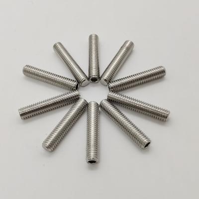 China Hexagon Socket Headless Allen Drive Flat Point Stainless Worm Screws Set Screw For Door Handles for sale