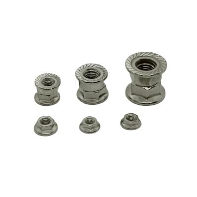 China Heavy Industry Grade 304 Stainless Steel Zinc 316 201 M3 To M24 Hex Non Slip Toothed Flange Nuts Ss Flange Nut Anti Slip Nut for sale