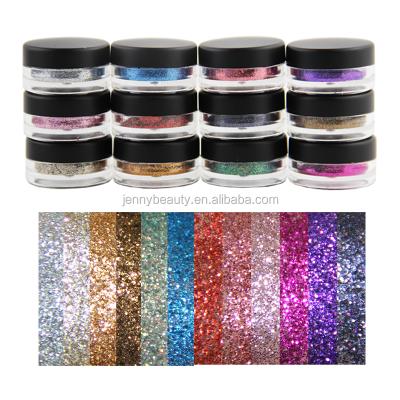 China Waterproof 3 in 1 Set Eyeshadow Glitter Glue Brush Dust Loose Glitter Eyeshadow for sale