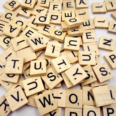 China Baby Eco-Friendly Material 100 Pieces Black Letter And Number Toys Wooden Educational Wooden Number Puzzle Toys for sale