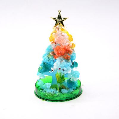 China Crystal Growing Colorful Chrismas Paper Non-Toxic Tree | Develops in hours | Funny experiments for children the best educational toys for sale