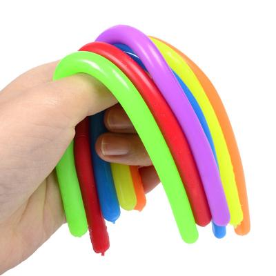 China Chridren Toys New Tpr Soft Glue Toys Duct Elastic Noodles Artifact Decompression Noodles Rope Pull Noodles for sale