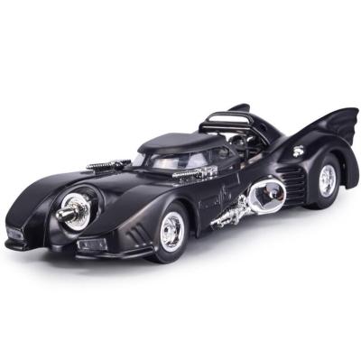 China Eco-Friendly Material Alloy Pull Back Car With Lightweight Sound Collectable Cars 1:36 Diecast Batmobile Diecast Metal Toy Vehicles for sale