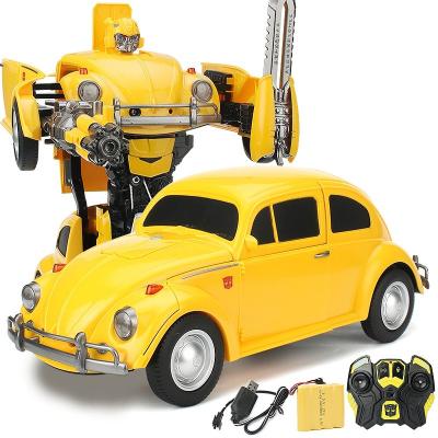 China Eco-friendly Material Custom Classic Hornet Deformed Robots Toy Car Children Plastic Robot Model Toy Car for sale