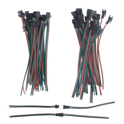 China SM 3 Pin Connector Cables Male And Jst Plug Cable Wire Single Head Female Harness Led Electrical Terminals Wire for sale