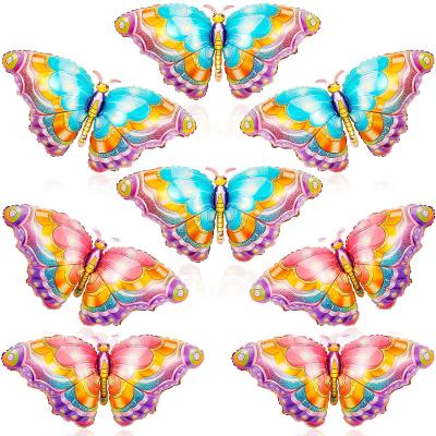 China Toy Gift Colorful Butterfly Foil Balloons Butterfly Mylar Balloons for Fairy Themed Butterfly Party Wedding Birthday Party for sale