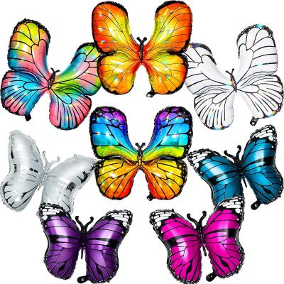 China Toy Gift Toy Butterfly Theme Foil Balloons Fairy Butterfly Helium Balloons Decor for Baby Shower Party Birthday Wedding Summer for sale