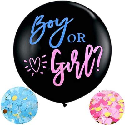 China Wholesale Toy Jumbo Baby Shower Toy 36inch Gender Reveal Party Balloons With Confetti for sale