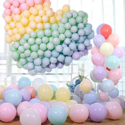 China Toy Party Pastel Balloon Latex Macaron Color 12 Inch Gift Toy Assorted Rainbow Balloons For Birthday Baby Shower Party Decoration for sale