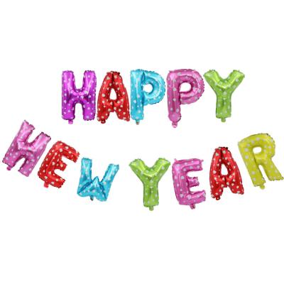 China Toy Gift New Design 2022 Happy New Year 16 Inch Letter Foil Mylar Balloons Party Supplies Decorations for sale