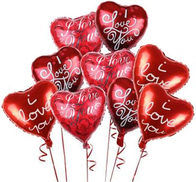 China Gift Toy Gift Toy 18inch Heart Shape I Love You Wedding Valentines Day Party Decorations Foil Balloon Props Romantic Wedding Supplies for sale