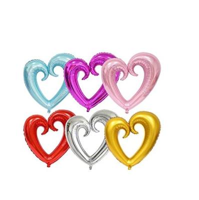 China Toy Gift Toy Whosale 40inch Foil Mylar Helium Balloon Heart Shape Balloons For Valentine's Day Wedding Party Decorations for sale