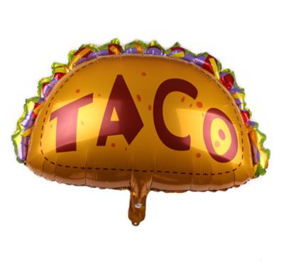 China Gift Toy Hot Sale Fruit Taco Burrito Burrito Foil Helium Balloon For Mexican Food Festival Carnival Party Decorations for sale