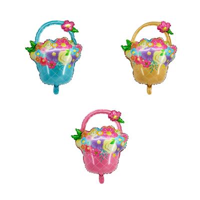 China Gift Toy New Design Mothers Day Flower Basket Foil Balloons For Happy Mothers Day Birthday Party Decorations Supplies for sale