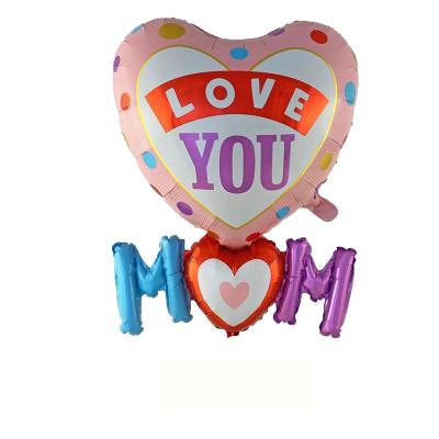 China Toy Gift Toy Mothers Day Love You Mom Foil Balloons For Happy Mothers Day Birthday Party Decorations Supplies for sale