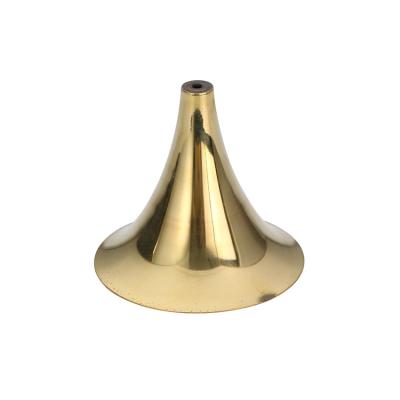 China Musical Instrument China Factory Custom Brass Spinning Sheet Metal Cone Musical Instrument Horn Spinning Trumpet for sale