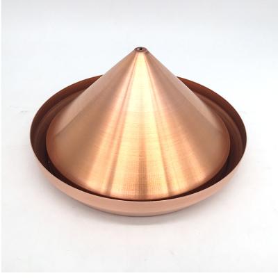 China China High Quality Copper Metal CNC Products Deep Drawing Copper Spinning Cone for sale