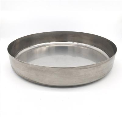 China Household CNC Stainless Steel Parts Metal Flat Pan Dish Hot Selling Custom Food Rotating Deep Tray for sale