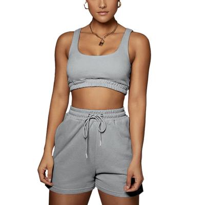 China Shieldrock 2021 Summer Sets Women Tracksuit Hot Selling Two Piece Breathable Crop Tops Running Athlete Matching Shorts Suits for sale