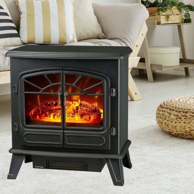 China electric stove ND-181M  fireplace heater log burning flame effect antique cheap room heater middle size two doors for sale