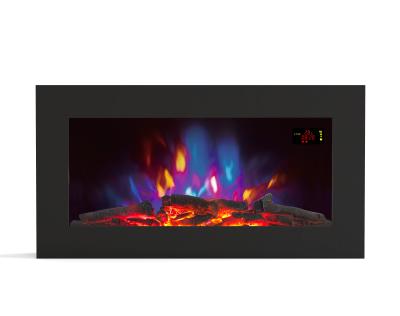 China 36 INCHES WALL MOUNTED FIREPLACE HEATER EF820K PATENTED LED REAL COLORFUL FLAME WOODEN BURNING LOGSET EFFECT ROOM HEATER for sale