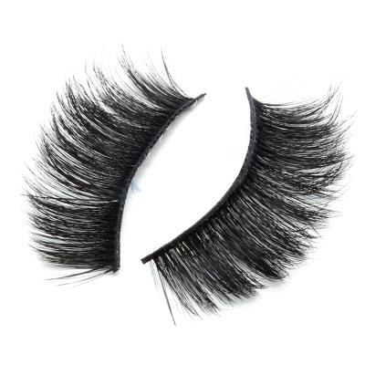 China Full Thick Soft Synthetic 3D Strip Lash Wholesale Seller Pestanas Fluffy Eyelashes With To Create Your Own Brand Eye Lashes for sale