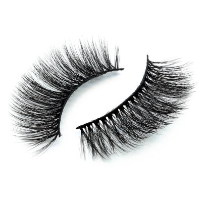 China Full Thick Soft Synthetic 3D Strip Lashes Wholesale Korean Seller Pestanas Eyelashes With Custom Eyelash Packaging Box Private Label for sale