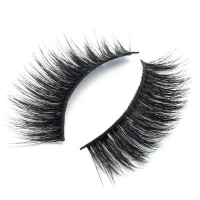 China Full Thick Soft Synthetic 3D Strip Lashes Vendor Cilios Wholesale 3D Eyelashes With Customize Box for sale