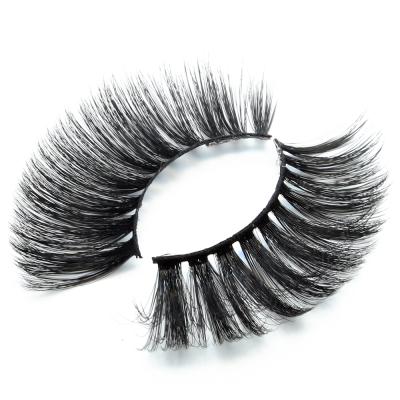 China Deep Soft 25mm Synthetic 3D Strip Full Lashes Wholesale Korean Manufacturer Cilios Eyelashes With Private Custom Packing for sale