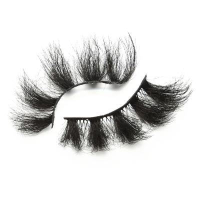 China Deep Fluffy Wholesale 25mm 3D Mink Full Strip Lashes Lashes Supplies Takma Kirpik With Customize Box for sale