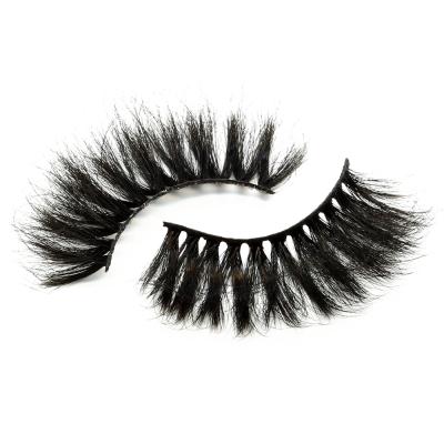 China Deep Fluffy Wholesale Artificial Eyelashes 25mm 3D Mink Full Strip Lashes Distributors Pestanas With Private Custom Packing for sale