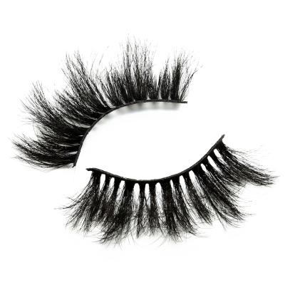 China Deep 25mm 3D Fluffy Faux Mink Eyelashes Full Strip Lashes Distributors Wholesale Silk Eyelashes With Customize Box for sale