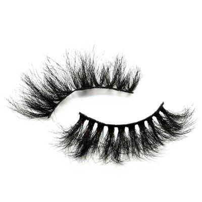 China Deep Fluffy Wholesale 25mm 3D Mink Full Strip Lashes Vendor Cilios False Eyelashes With Customize Box for sale