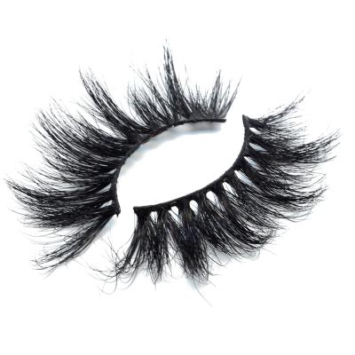 China Natural False Mink Lashes Supplies 25Mm Thick Tapered Fluffy False Eyelashes 3D Lashes Mink False Full Strip Lashes for sale