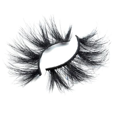 China Full Strip Lashes Cilios 25mm Mink Eyelashes Wholesale 5D Thick Tapered Fluffy Private Label Custom for sale