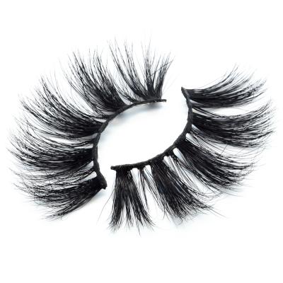 China Full Box Cilios 3D 25mm Thick Tapered Fluffy Private Label Mink Lashes Custom Eyelash Packaging Faux Strip Lashes for sale