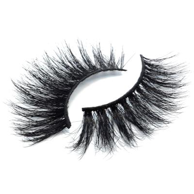 China Full Faux Fluffy Tapered Thick Cilios 25mm 3D Mink Lashes Wholesale With Band Lashes Create Your Own Brand Eye Lashes for sale