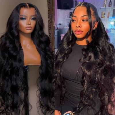 China Sheer Body Wave 13x4 Lace Front Wigs Remy Hair Lace Front Wigs Glueless Water Wave 30 Inch For Women for sale