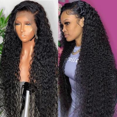 China Jerry Curl Wig 13x4 Jerry Curly Transparent Lace Frontal For Women Brazilian Hair Color Wig for sale