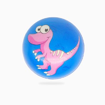 China OEM&ODM 6cm PU Ball Small Cartoon Dinosaur Model Bouncy Ball Wholesale Full Duct Pressure Printing PU Ball Foam Animal Sponge Ball for sale