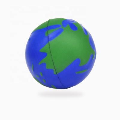 China OEM&ODM 6cm PU Cartoon Earth Stress Ball Exhaling Joy Emotions Toys Negative Pinch for sale