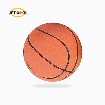 China OEM&ODM 6cm Sustainable Pet Throwing Training Gnaw Grinding Teeth For Bouncing Ball Toys Mini Basketball Primary Colors Foam Rubber Toy Ball for sale