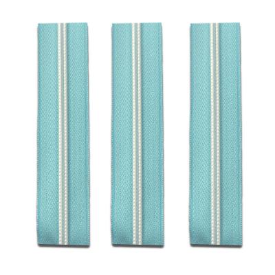 China Other bag accessories custom light blue zipper tape with transparent teeth double white dots nylon zipper for sale