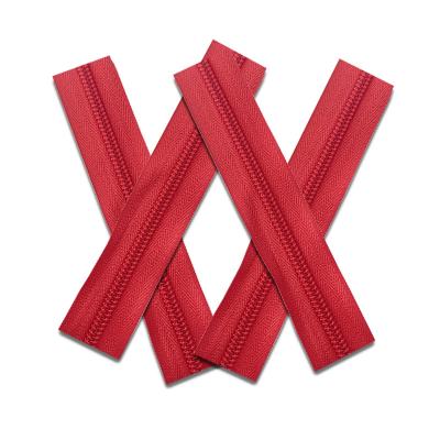 China Other Wholesale Price 7# Red Herringbone Zipper Tape By The Yard Long Chain Nylon Zipper Garment Accessories For Clothing for sale