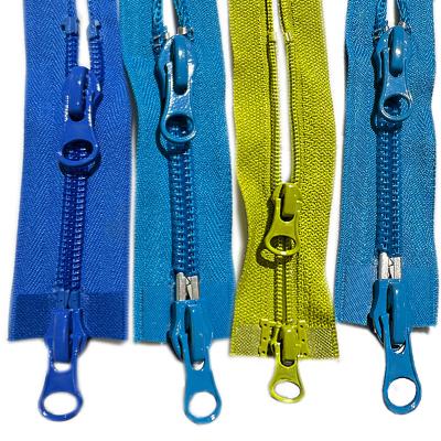 China ODM factory long nylon zipper chain #3 #5 #7 8# 10# nickel free wholesale long chain double head zipper for bag zipper roll for sale