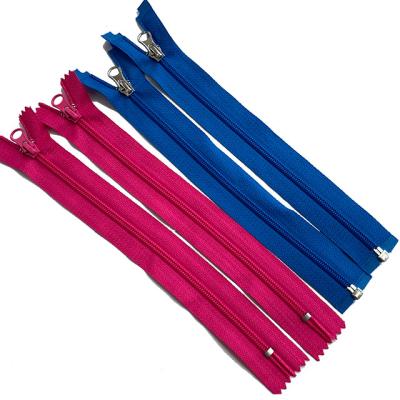 China Other Products Hot Accessories 4# Blue & Rose Red Zippers 8 Inch Nylon Zipper. in length for the sportswear product for sale