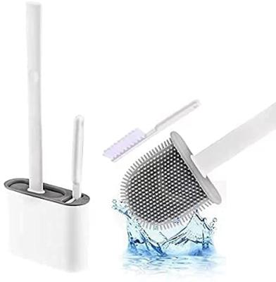 China Sustainable China Top Selling Eco Friendly Silicone Toilet Brush With Slim Holder for sale